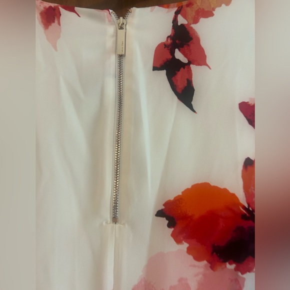 Calvin Klein Red and Pink Floral Dress - Picture 3 of 5